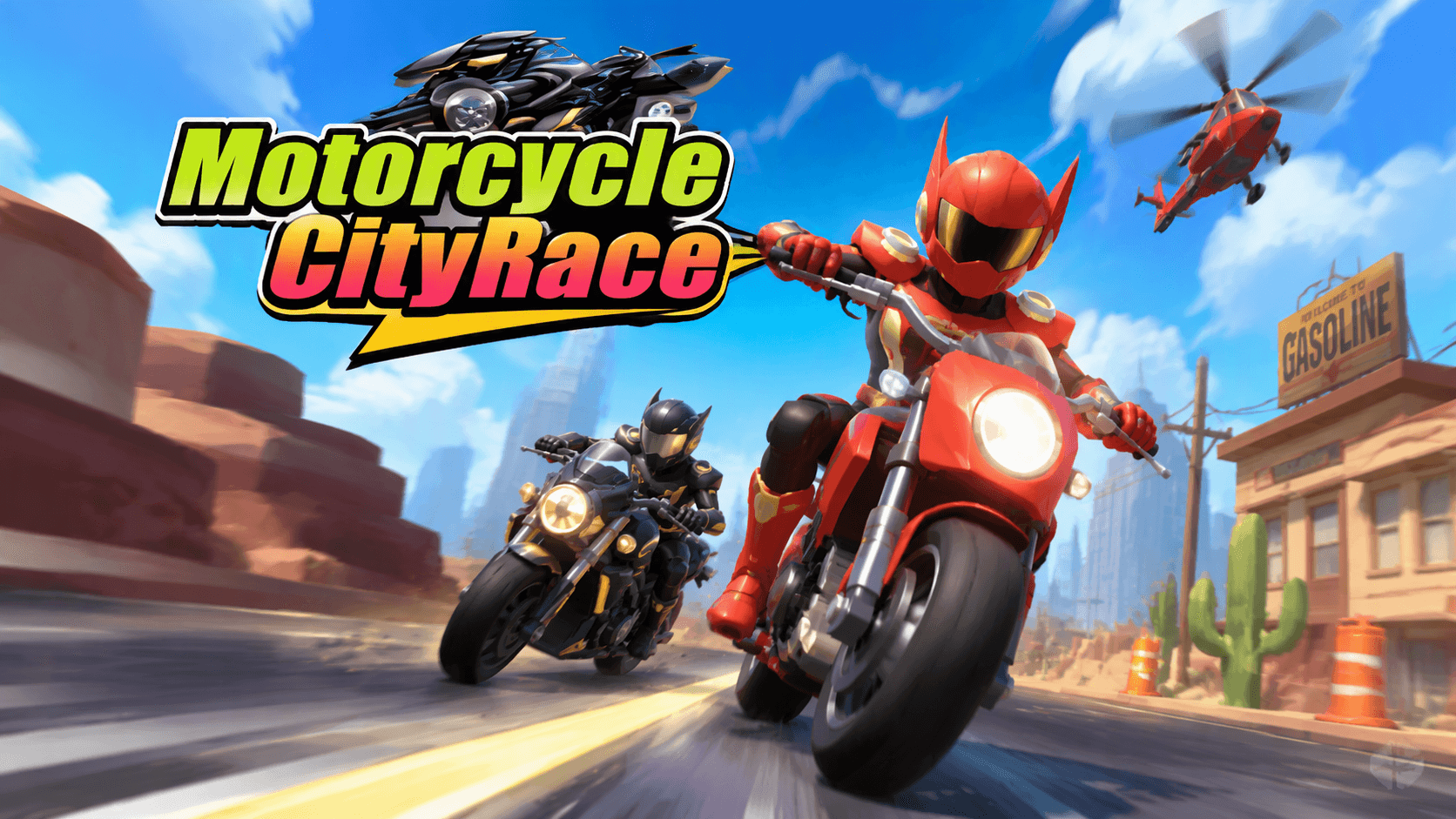 Today's Playhappynow Game Recommendation: Motorcycle City Race, a Casual Motorcycle Racing Game with a Fighting Twist