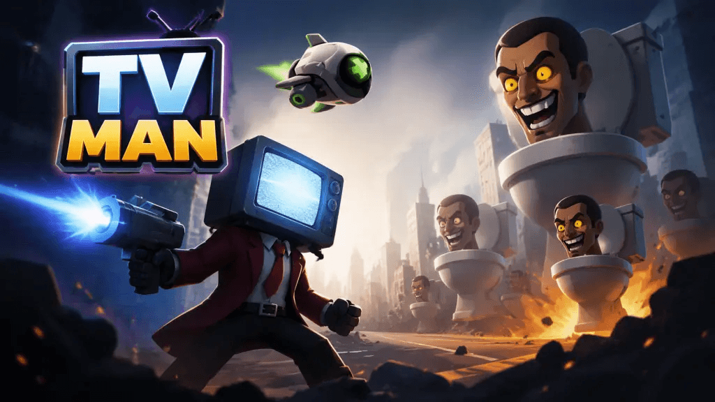 Today's Playhappynow Game Recommendation: Tv Man, A Chaotic City Shootout
