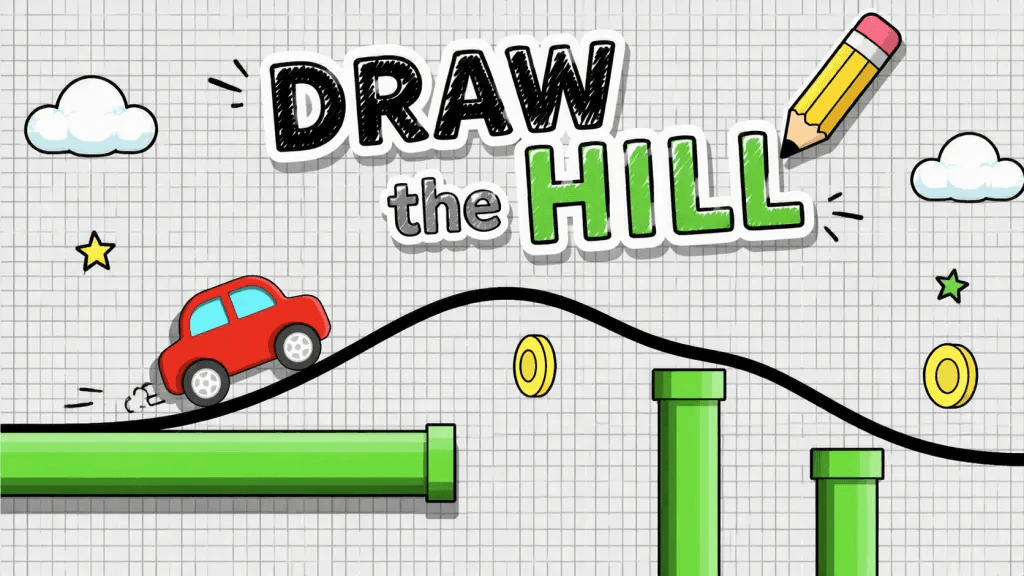 Today's Playhappynow Game Recommendation: Draw The Hill: A Simple Drawing Game That Turns Your Lines Into Roads