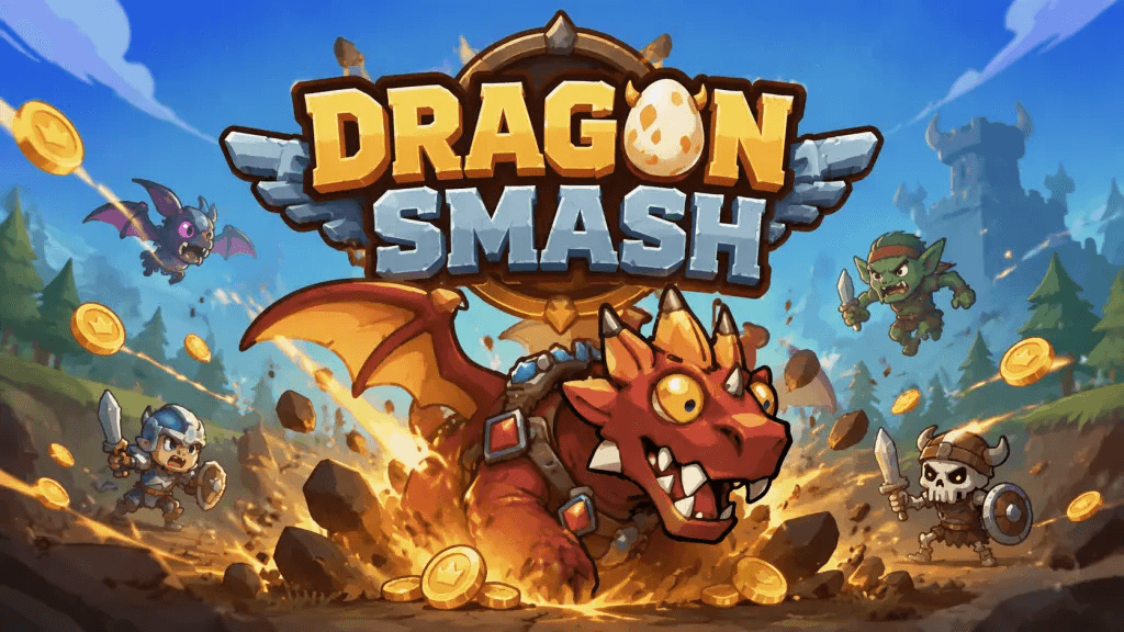 Today's Playhappynow Game Recommendation: Dragon Smash!, A Simple Strategy Game with a Big Dragon to Smash